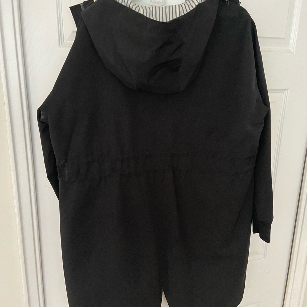 SØSKEN black over sized rain coat